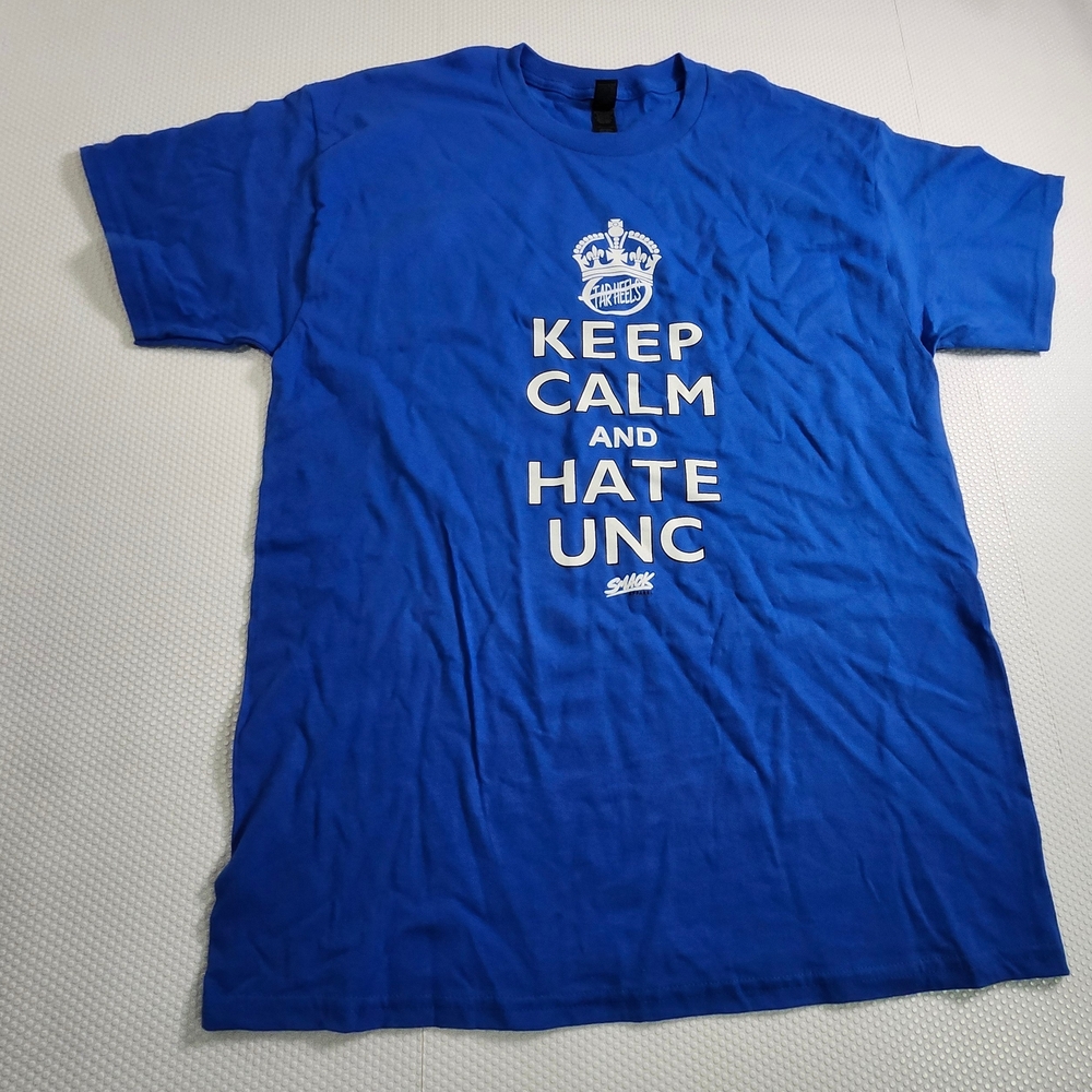 Gildan Royal Blue 'Keep Calm and Hate UNC' Graphic Tee